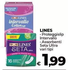 Lines -  Proteggislip Intervallo Assorbenti Seta Ultra