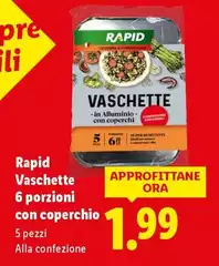 Rapid - Vaschette 6 Porzioni Con Coperchio Rapid - Vaschette 6 Porzioni Con Coperchio