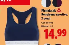 Reebok - Reggiseno Sportivo, 2 Pezzi
