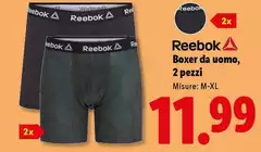 Reebok - Boxer Da Uomo, 2 Pezzi