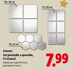 Livarno - Set Piastrelle A Specchio, 4 O 6 Pezzi