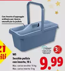 W5 - Secchio Pulizia Con Inserto, 18 L 