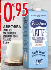Arborea - Latte UHT Parzialmente Scremato 100% Italiano