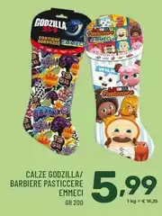 Emmeci - Calze Godzilla/Barbiere Pasticcere