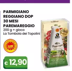 Parmareggio Paremareggio - Parmigiano Reggiano DOP 30 Mesi 200 G + Gioco La Tombola Dei Topolini Parmareggio Paremareggio - Parmigiano Reggiano DOP 30 Mesi 200 G + Gioco La Tombola Dei Topolini
