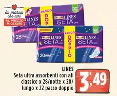 Lines - Seta Ultra Assorbenti Con Ali Classico