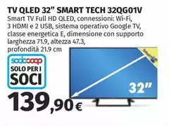 Smart Tech - Tv Qled 32" 32QG01V
