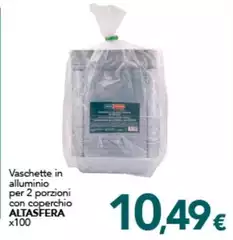 Altasfera - Vaschette In Alluminio Per 2 Porzioni Con Coperchio