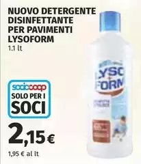 Lysoform - Nuovo Detergente Disinfettante Per Pavimenti