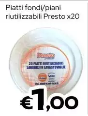 Presto - Piatti Fondi