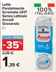 Granarolo - Latte Parzialmente Scremato UHT Senza Lattosio Accadi