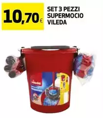 Vileda - Set 3 Pezzi Supermocio
