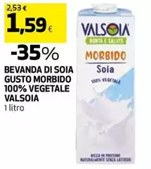 Valsoia - Bevanda Di Soia Gusto Morbido 100% Vegetale