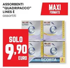 Lines - Assorbenti "quadripacco"