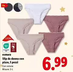 Esmara - Slip Da Donna Con Pizzo, 5 Pezzi 