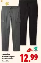 Esmara Men - Pantaloni Cargo In Flanella Da Uomo