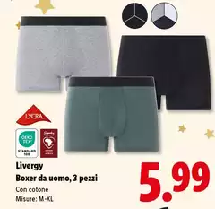 Livergy - Boxer Da Uomo, 3 Pezzi