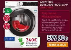 Aeg - Lavatrice Serie 7000 Prosteam LR7FD104V