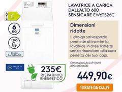 Electrolux - Lavatrice A Carica Dall'Alto 600 EW6T526C