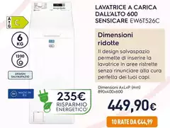 Electrolux - Lavatrice A Carica Dall'Alto 600 EW6T526C