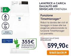 Electrolux - Lavatrice A Carica Dall'Alto 600 EW6T426A