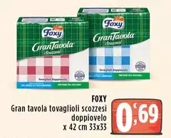 Foxy - Gran Tavola Tovaglioli Scozzesi Doppiovelo