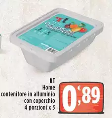 RT - Home Contenitore In Alluminio Con Coperchio