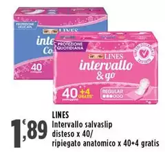 Lines - Intervallo Salvaslip Disteso/ Ripiegato Anatomico