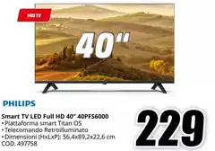 Philips - Smart TV LED Full HD 40" 40PFS6000