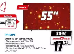Philips - Smart Tv 55" 55pus7000/12
