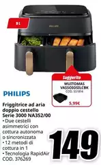 Philips - Friggitrice Ad Aria Doppio Cestello Serie 3000 Na352/00