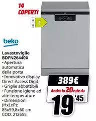 Beko - Lavastoviglie BDFN26440X
