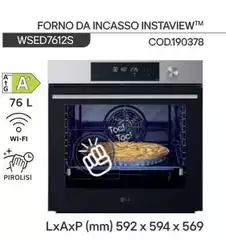 Forno Da Incasso InstaviewTM WSED7612S Forno Da Incasso InstaviewTM WSED7612S