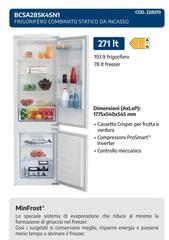 Bosch - BCS285K4SNI Frigorifero Con Congelatore Libera Installazione 384 L C Acciaio Inossidabile