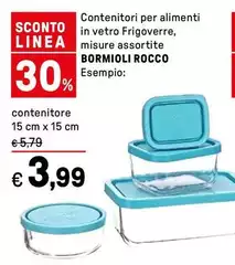 Bormioli Rocco - Contenitori Per Alimenti In Vetro Frigoverre, Misure Assortite
