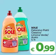 Sole - Detersivo Piatti Classico