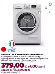 San giorgio - Asciugatrice SDR8P 8 Kg