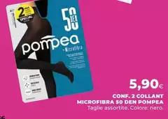 Pompea - Conf. 2 Collant Microfibra 50 Den