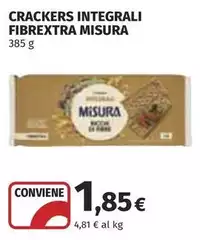 Misura - Crackers Integrali Fibrextra
