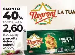 Negroni - Pancetta Dolce A Cubetti