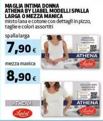 Intima+ - Maglia Intima Donna Athena, Modelli Spalla Larga O Mezza Manica