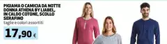 Athena - Pigiama O Camicia Da Notte Donna  In Caldo Cotone, Scollo