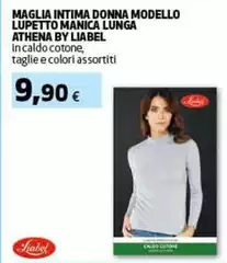 Intima+ - Maglia Intima Donna Modello Lupetto Manica Lunga Athena