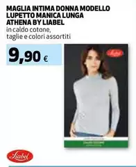 Intima+ - Maglia Intima Donna Modello Lupetto Manica Lunga Athena