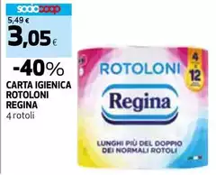 Regina - Carta Igienica Rotoloni