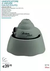 Ardes - Umidificatore A Vapore Caldo Pulito Ardes - Umidificatore A Vapore Caldo Pulito