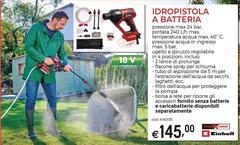 Einhell - Idropistola A Batteria Einhell - Idropistola A Batteria
