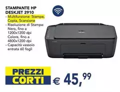HP - Stampante Deskjet 2910