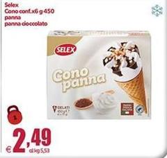Selex - Cono Conf.x6/450 Panna Cioccolato