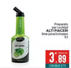 Alti Piaceri - Preparato Per Cocktail Lime Juice/Sciroppo
